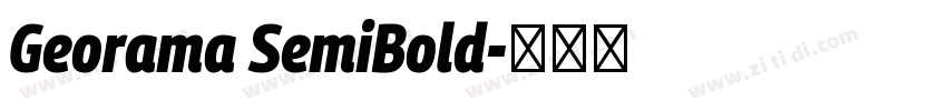 Georama SemiBold字体转换 Georama SemiBold字体转换